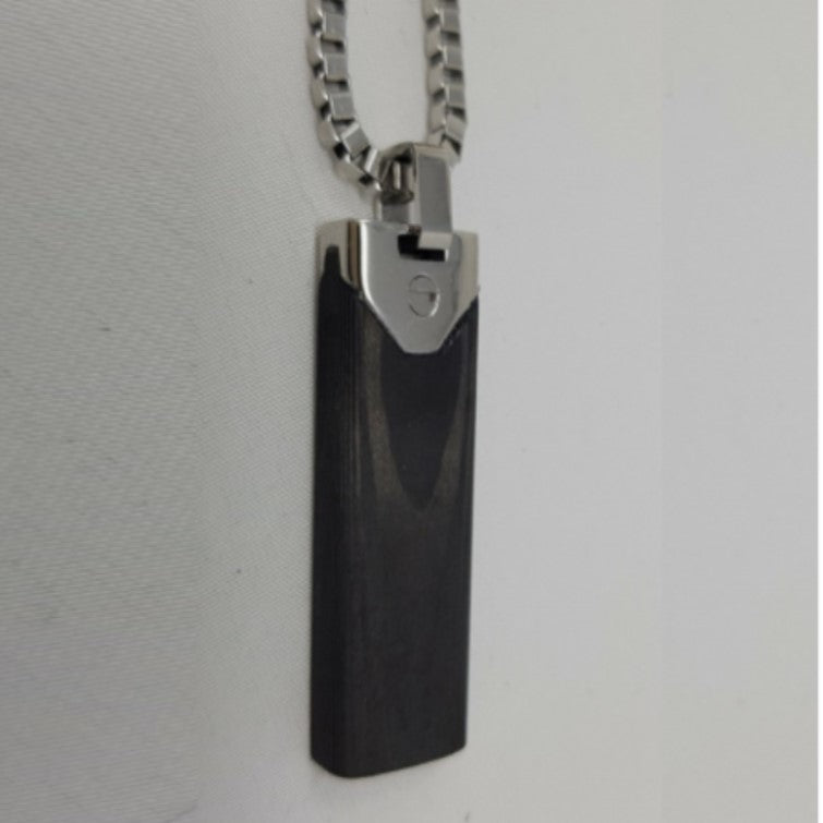 Theodore Stainless Steel  and Carbon Fiber Pendant