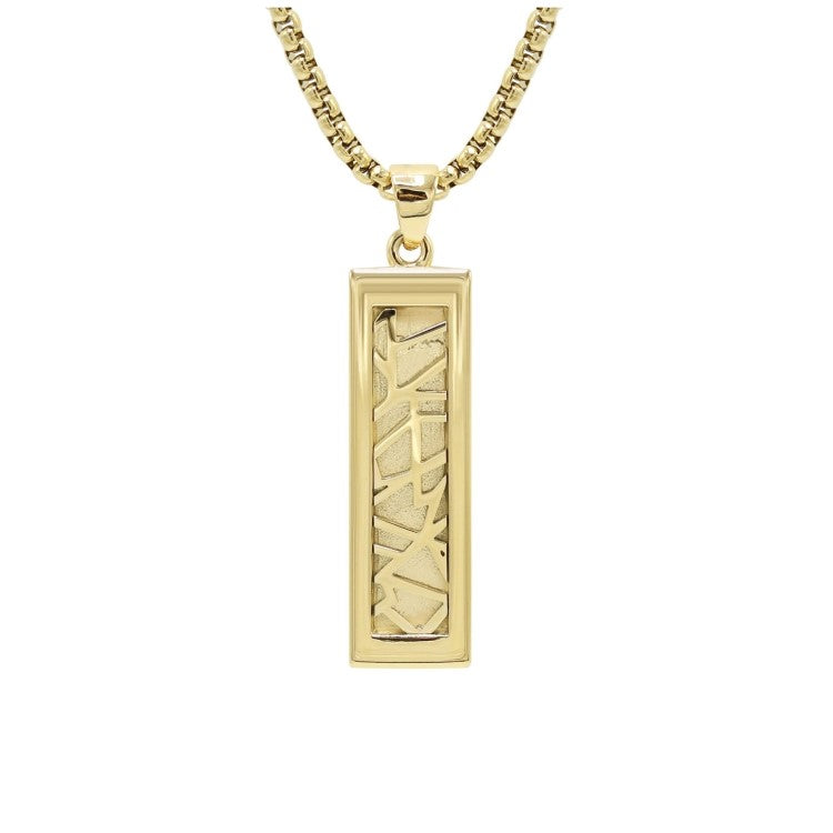 Theodore Stainless Steel and Gold Giometric Pendant