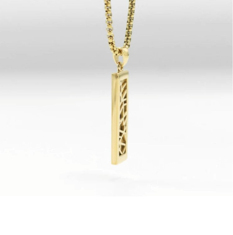 Theodore Stainless Steel and Gold Giometric Pendant