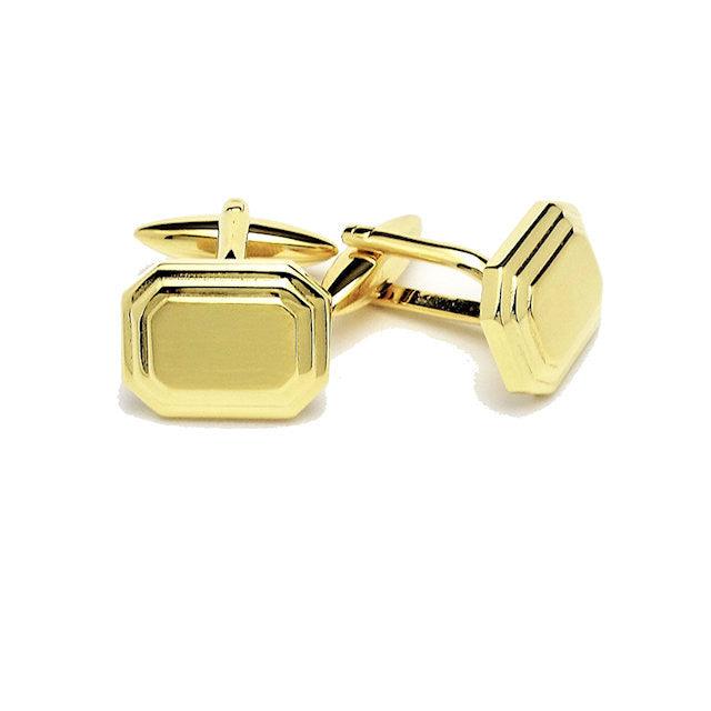 Dalaco Gold Rectangular Cufflinks - Theodore Designs