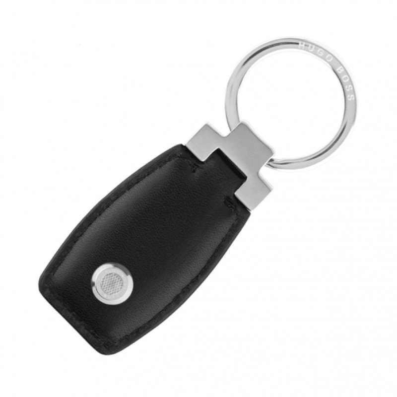 Hugo Boss Pure Leather Black Key Ring - Theodore Designs