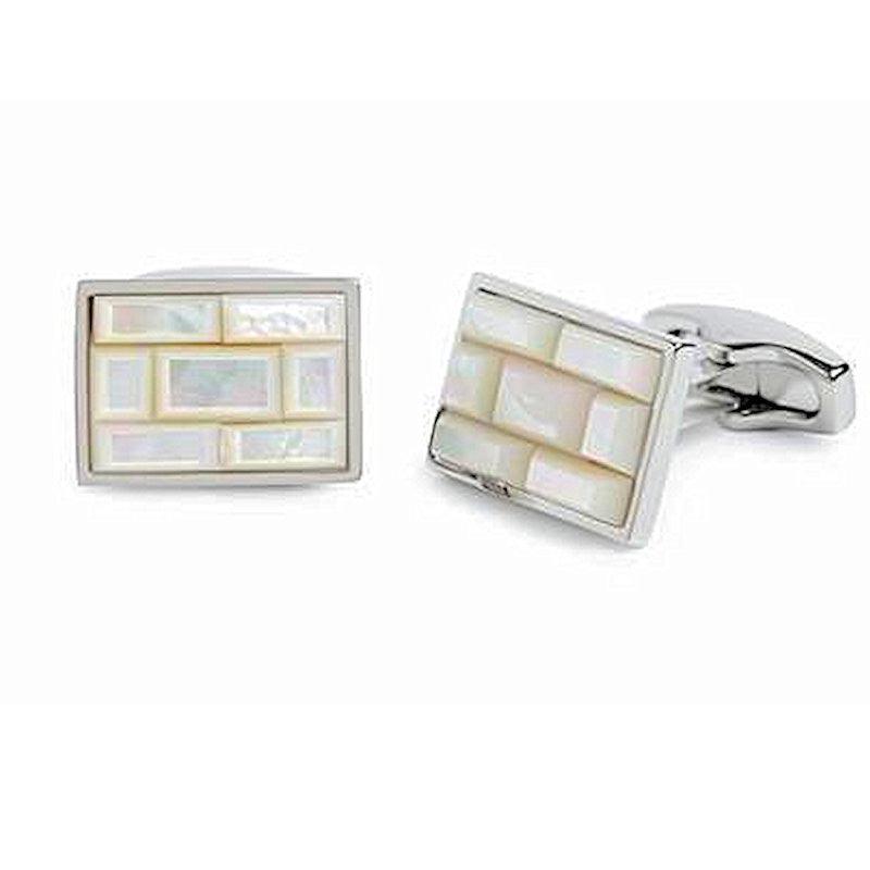 Simon Carter Mother Of Pearl Tile Cufflinks - Theodore Designs