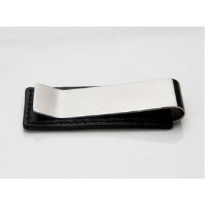 Theodore Stainless Steel  and Leather Money Clip - Theodore Designs