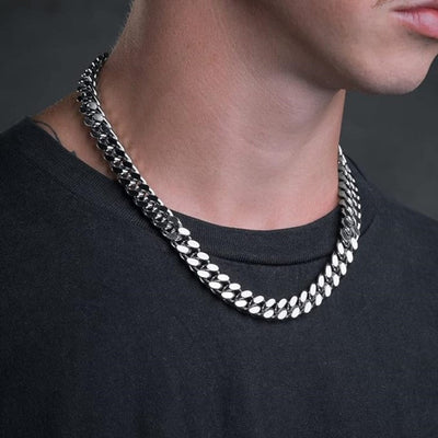 Theodore Stainless Steel 9mm 50cm Miami Cuban Link Chain Necklace