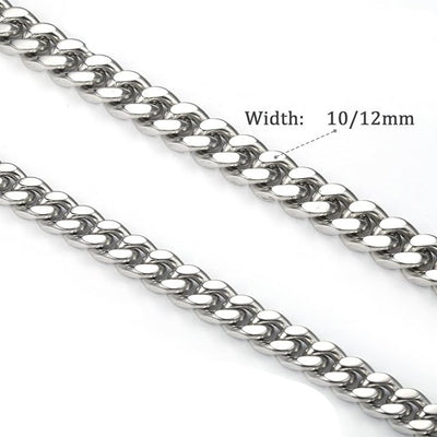Theodore Stainless Steel 10MM Cuban Curb Link Chain Necklace