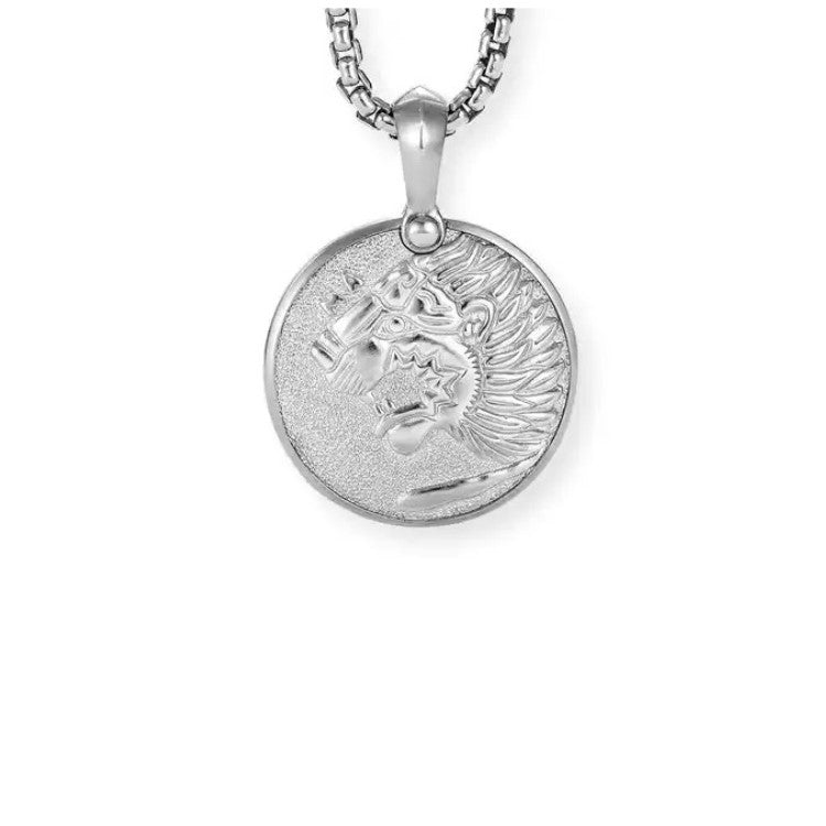 Theodore Stainless Steel  Lion Amulet Pendant