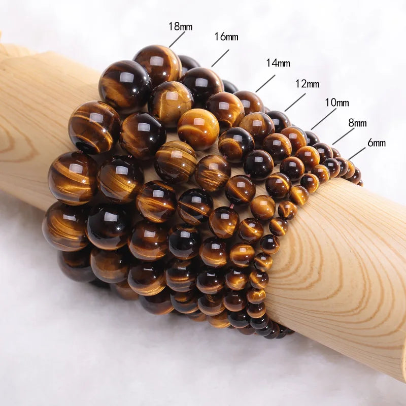 Tiger Eye and Silver Bead Bracelet