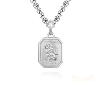 Theodore Stainless Steel Griffin Greek Mythology Pendant and Chain