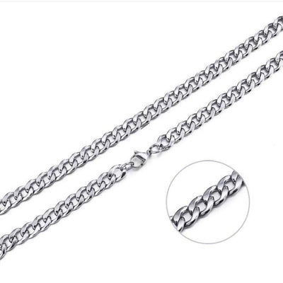 Theodore Stainless Steel 6mm Cuban Link Chains varius sizes