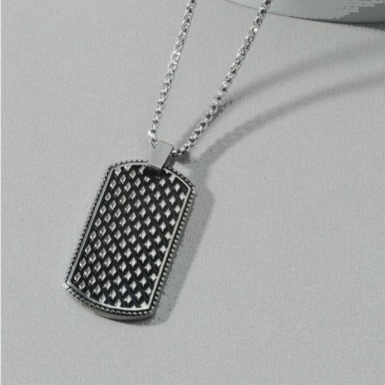 Stainless Steel Dog Tag Pendant and chain