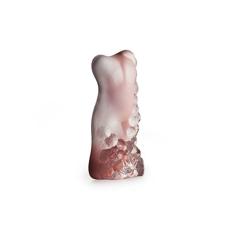 Venus small Erika Höglund by Maleras Crystal Sweden featuring a pink and clear sculpted glass design