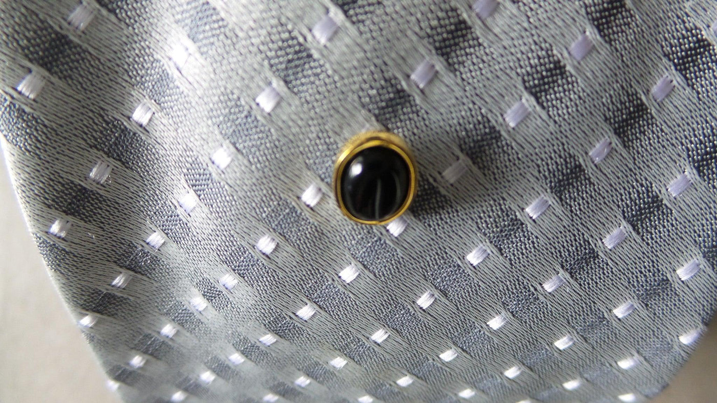 Dalaco Onyx Oval Tie Pin - Theodore Designs