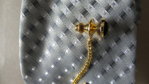Dalaco Onyx Oval Tie Pin - Theodore Designs