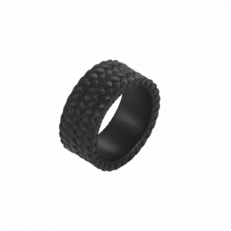 Cudworth Stainless Steel Tyre Pattern Ring - Theodore Designs