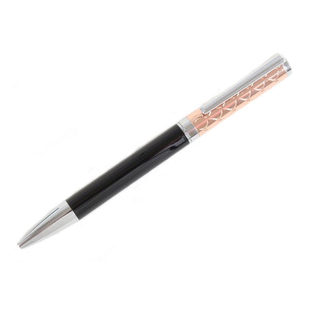 David Aster Rose Gold and Black Ballpoint Pen - Theodore Designs
