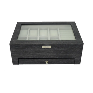 Theodore Matte Gingko Veneer Wooden Watch & Jewelry Box with Drawer - Theodore Designs