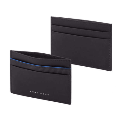 BLUE/BLACK HUGO BOSS RIBBON MATRIX CARD HOLDER - Theodore Designs