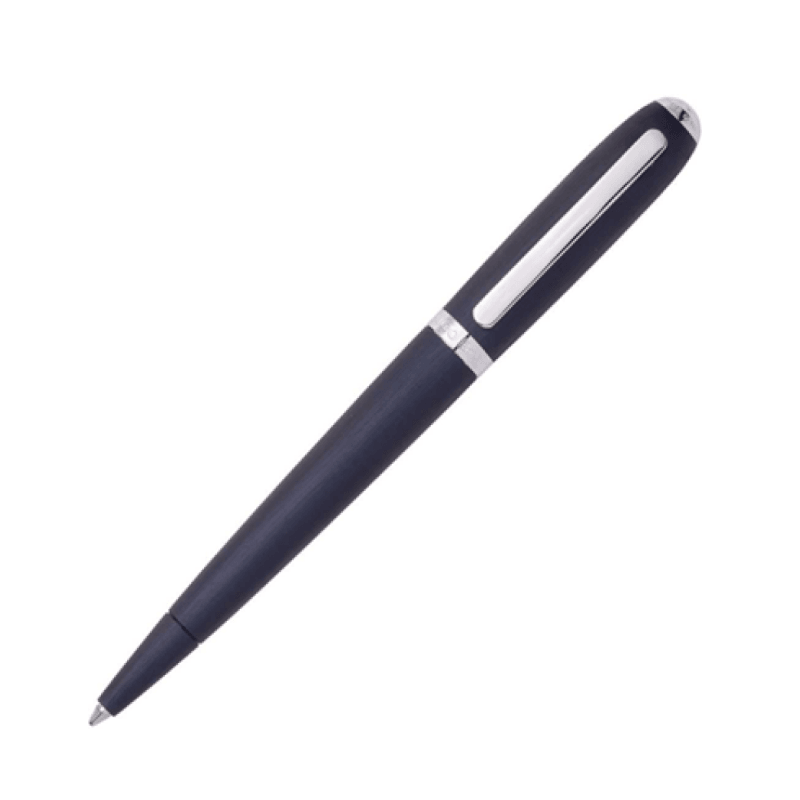 HUGO BOSS Navy Contour Brushed Ballpoint Pen - Theodore Designs