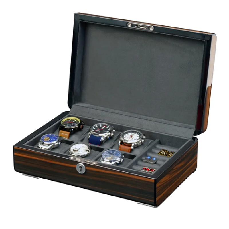 Theodore Luxury 6 Slots Watch Display Box and Jewelry Organizer - Theodore Designs