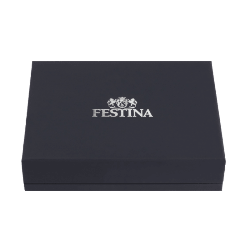 Festina Black Leather Chronobike with Flap Card Holder - Theodore Designs