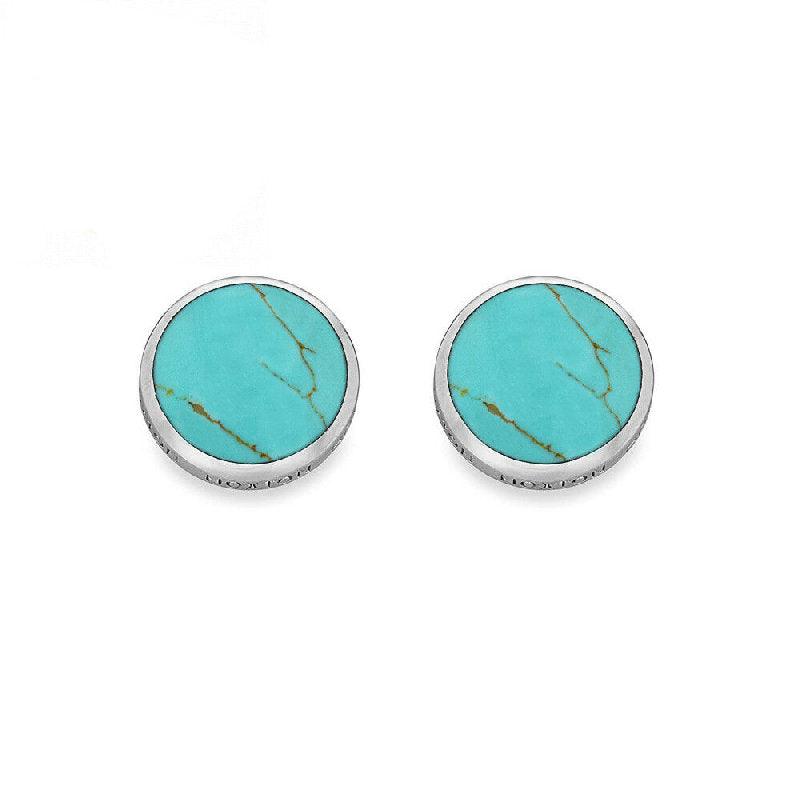 Hoxton Sterling Silver Turquoise Cufflinks - Theodore Designs
