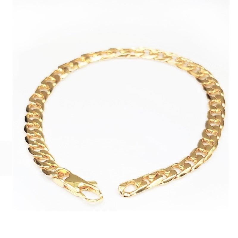 Stainless Steel Gold Plated Cuban Link Bracelet - Theodore Designs