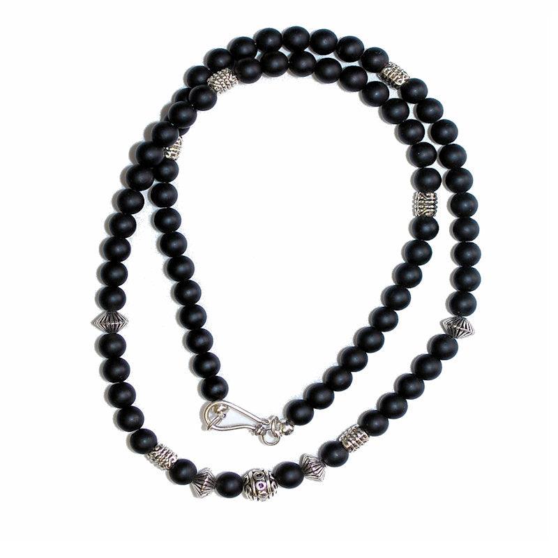 Theodore Black Obsidian and Onyx Necklace - Theodore Designs