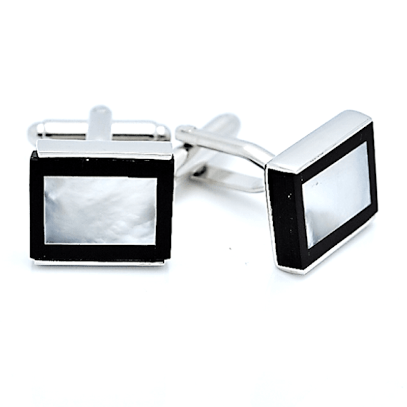 Theodore Black Onyx and Mother of Pearl Cufflinks - Theodore Designs