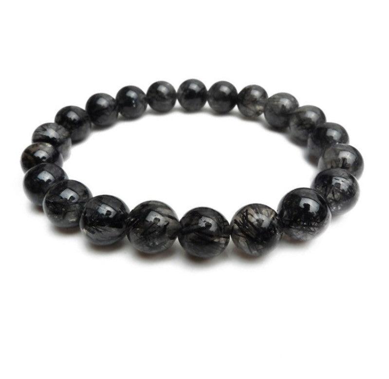 Theodore Black Rutilated Quartz Beaded Bracelet - Theodore Designs