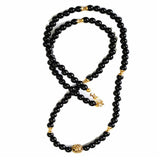 Theodore Brack Agate and Vermeil Gold Bead Necklace