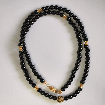 Theodore Brack Agate and Vermeil Gold Bead Necklace - Theodore Designs