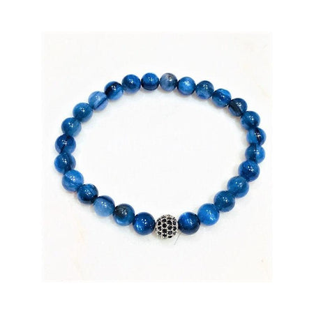Theodore Dark Blue Kyanite Crystal Beaded Bracelet - Theodore Designs