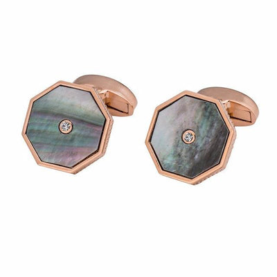 Theodore Gray or White Mother Of Pearl Cufflinks - Theodore Designs