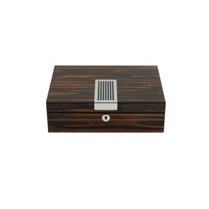 Theodore Luxurious Ebony Lacquered 8 Slots Wooden Wrist Watch Box with Lock - Theodore Designs