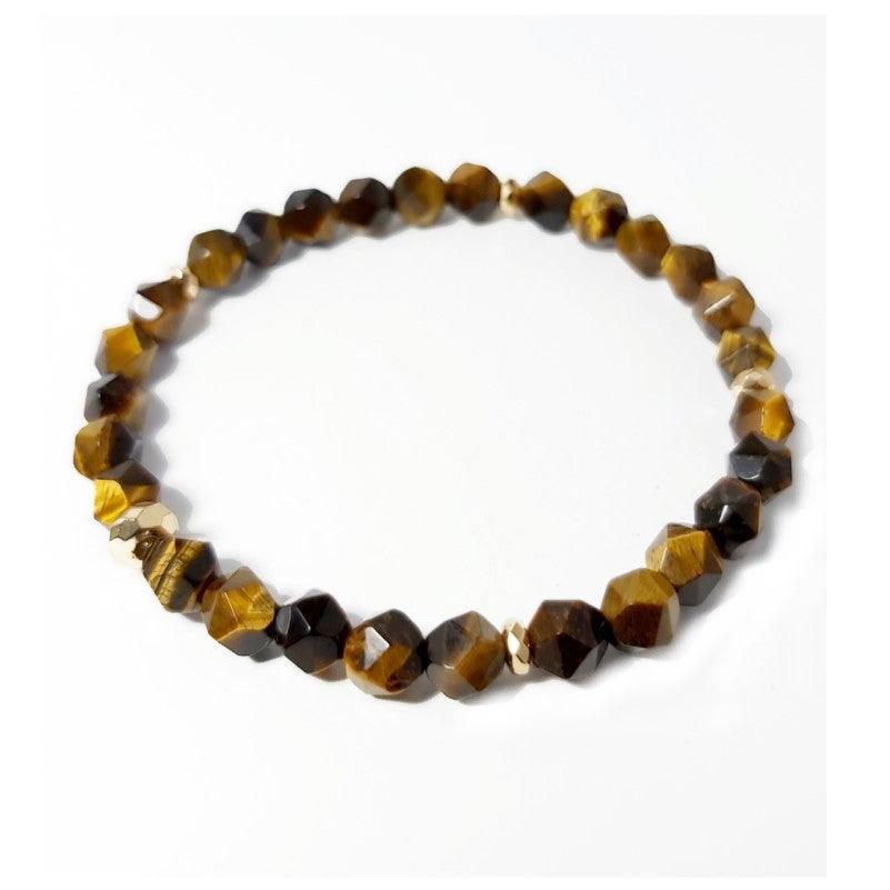 Theodore Multi Faceted Tiger Eye Bead Bracelet - Theodore Designs