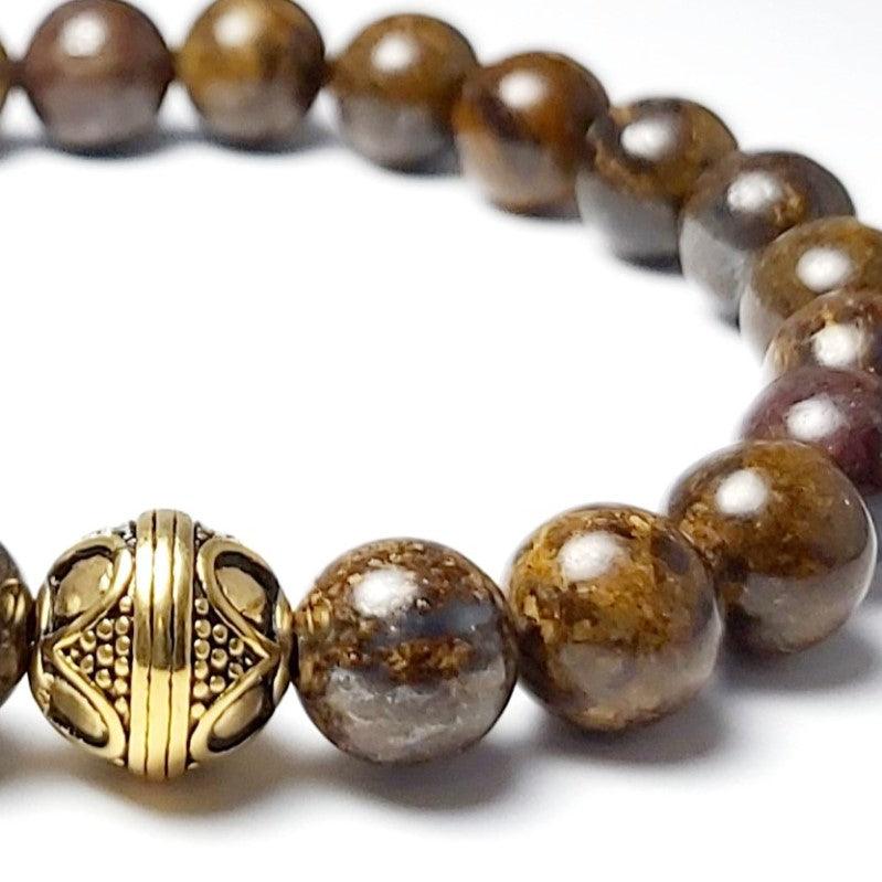 Theodore Natural Bronzite Stone Beads Bracelet - Theodore Designs