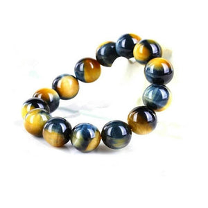 Theodore Natural Gold Blue Tiger Eye Bead Bracelet - Theodore Designs