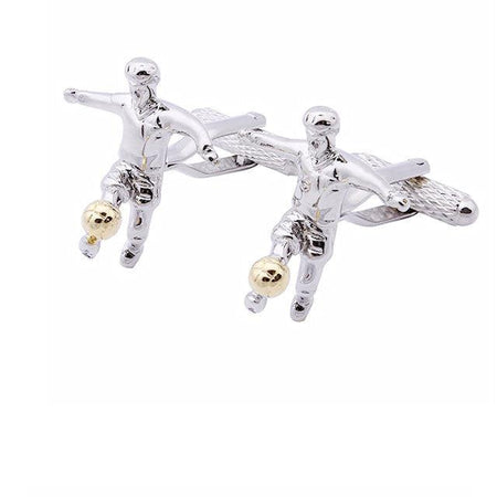 Theodore Soccer Player and Ball Cufflinks - Theodore Designs