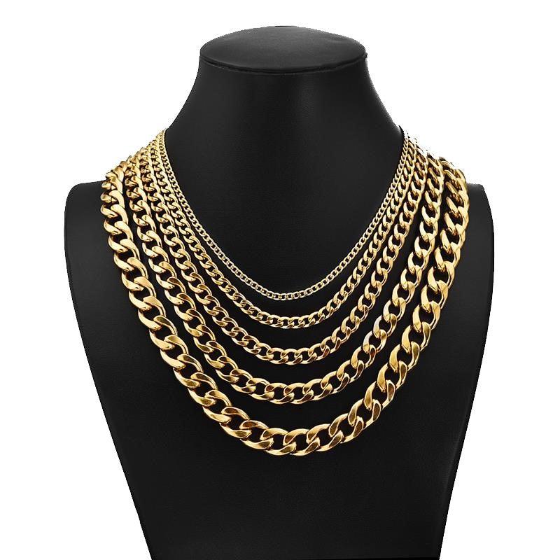 Theodore Stainless Gold Plated Curb Link Chain Necklace - Theodore Designs