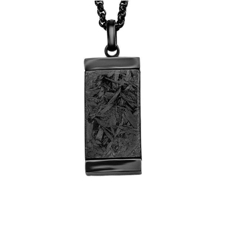 Theodore Stainless Steel  and Forged Carbon Graphite Pendant - Theodore Designs
