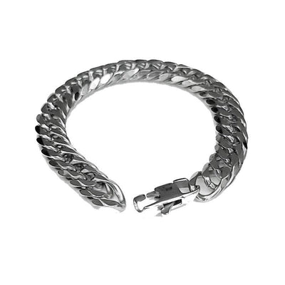 Theodore Stainless Steel Cuban Flat Weave Bracelet - Theodore Designs