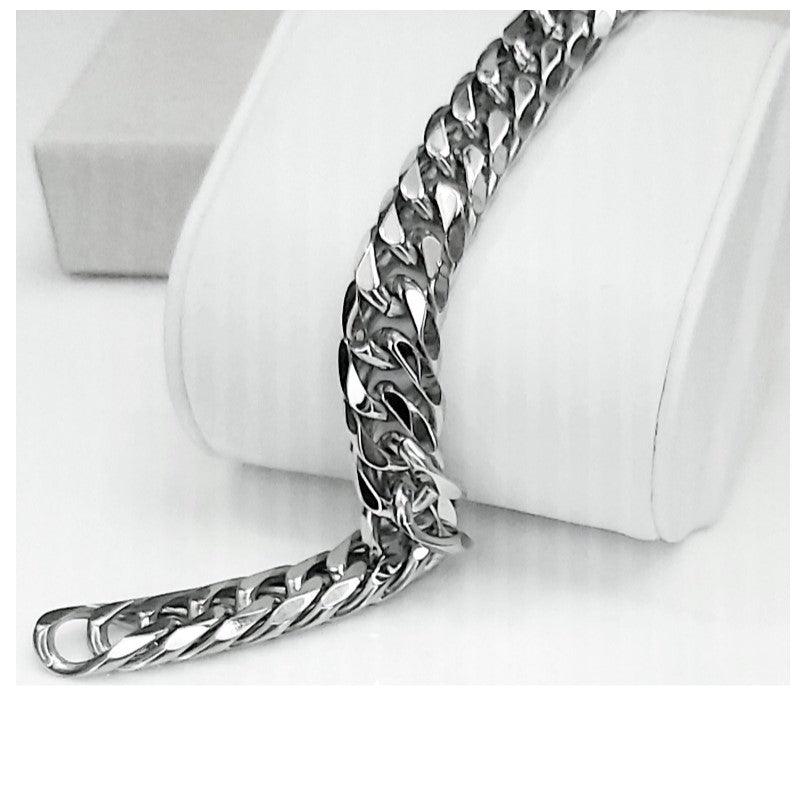 Theodore Stainless Steel Cuban Flat Weave Bracelet - Theodore Designs