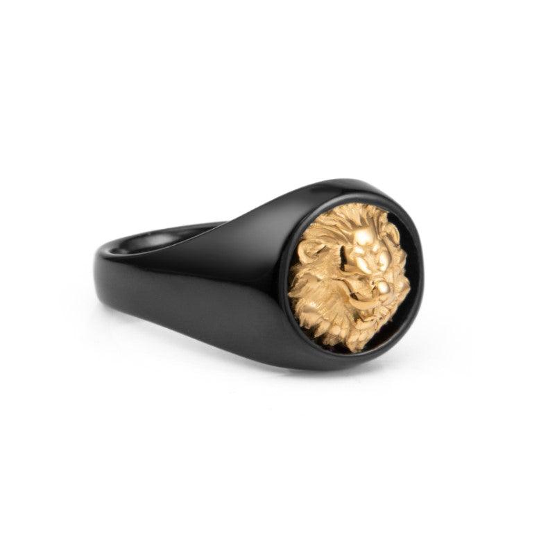 Theodore Stainless Steel Lion Head Ring - Theodore Designs