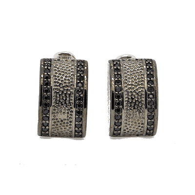 Theodore Sterling Silver and Cubic Zirconia Cufflinks - Theodore Designs