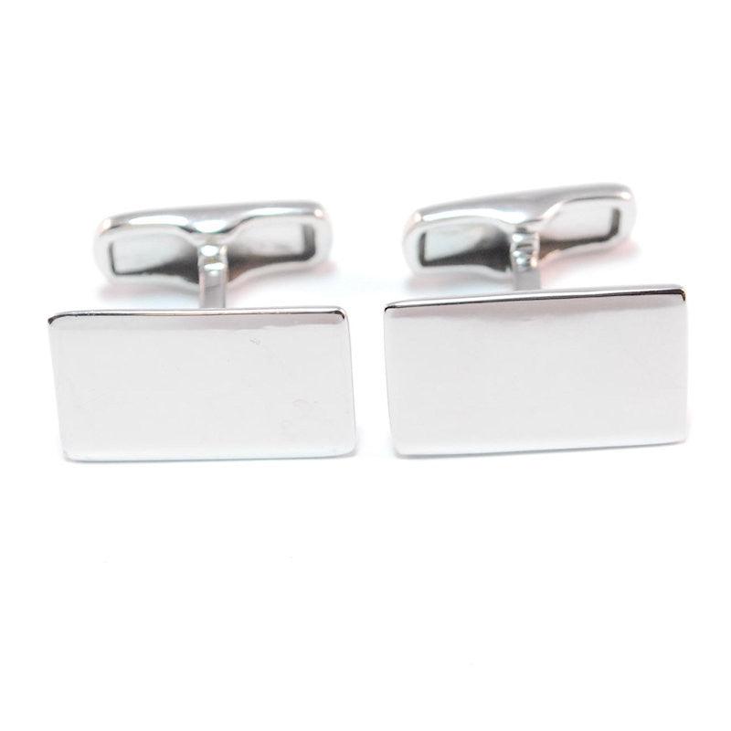 Theodore Sterling Silver Rectangle Cufflinks - Theodore Designs