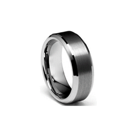 Theodore Tungsten Beveled Edge Ring Band - Theodore Designs