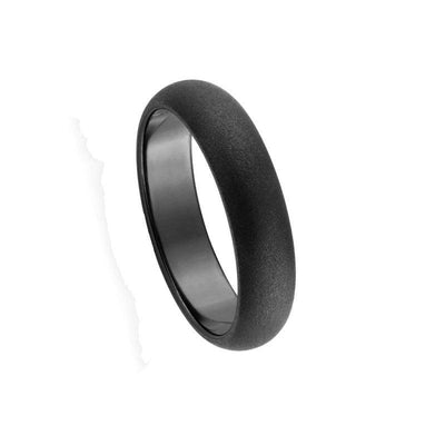 Theodore Unique Black Zirconium Design Band Men's Ring - Theodore Designs