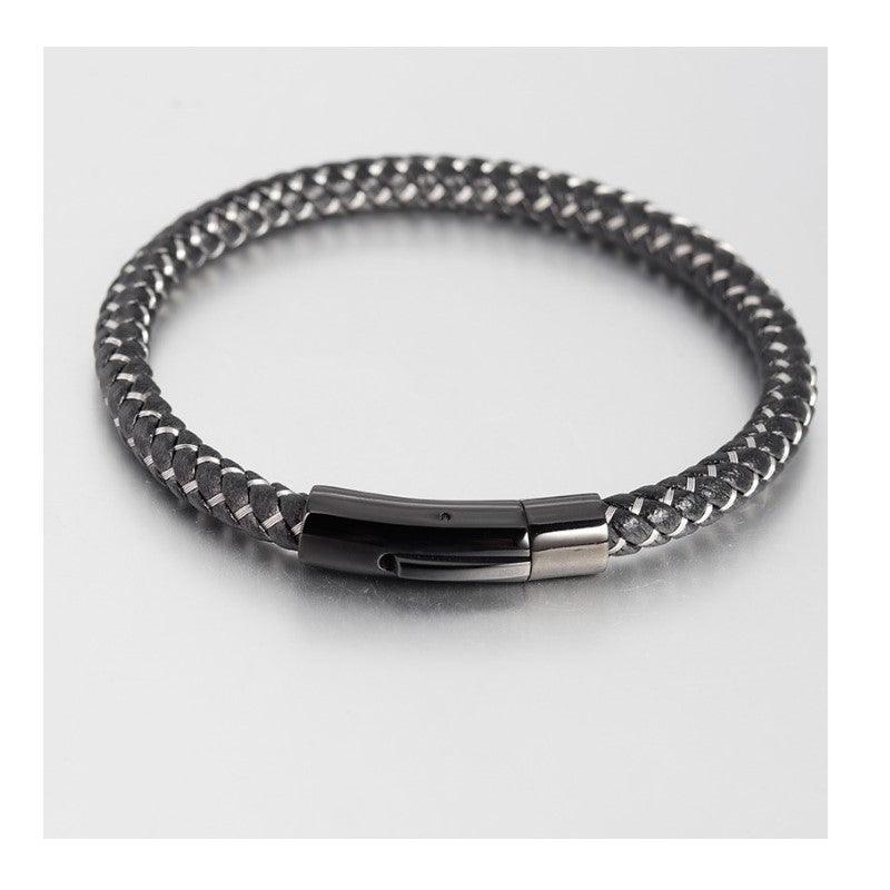 Theodore Woven Stainless Steel Bracelet with Steel Clasp - Theodore Designs